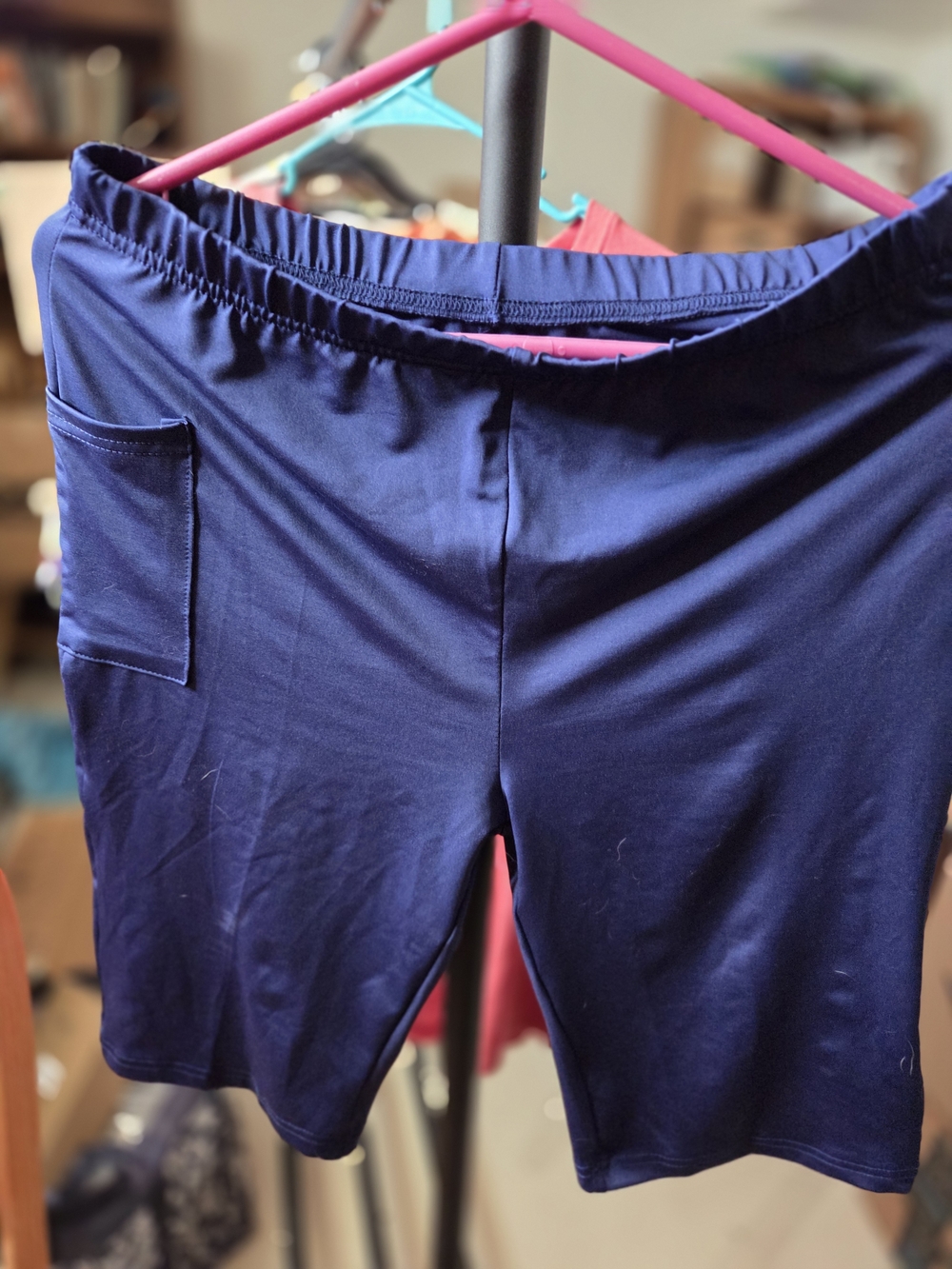 Kids Stretch Bike Shorts - Navy